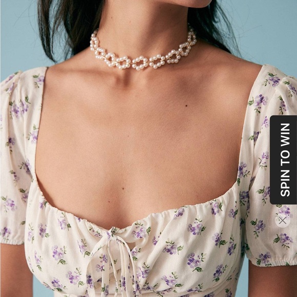 The Short Sleeve Floral Ruched Midi Dress size medium - Picture 3 of 6